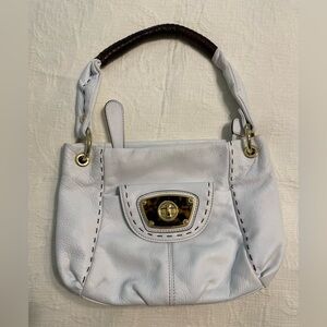 Barbara Makowsky Genuine Leather White Handbag